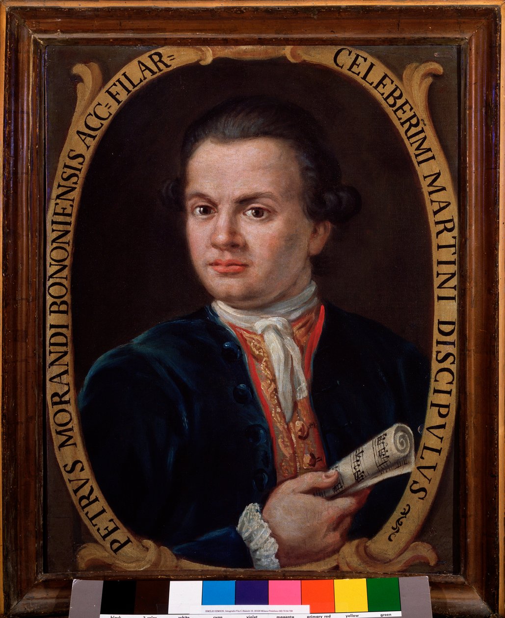 Portræt af Pietro Morandi, italiensk komponist (maleri af Unknown artist