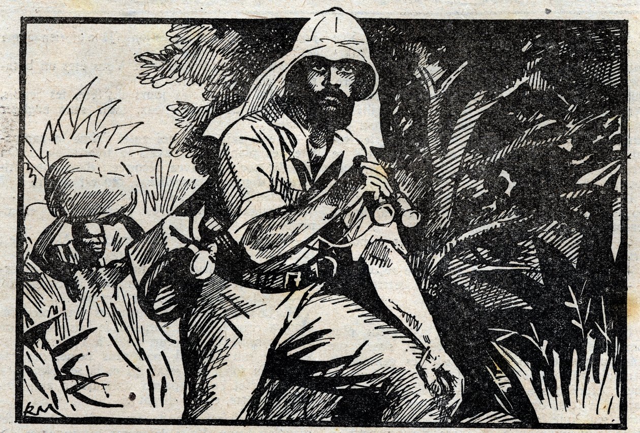 Portræt af Pietro Paolo Savorgnan di Brazza eller Pierre Paul Francois Camille Savorgnan de Brazza (1852-1905), er en fransk opdagelsesrejsende af italiensk oprindelse, der udforskede Congo-flodens højre bred og banede vejen for fransk kolonisering i Ækvat af Unknown artist