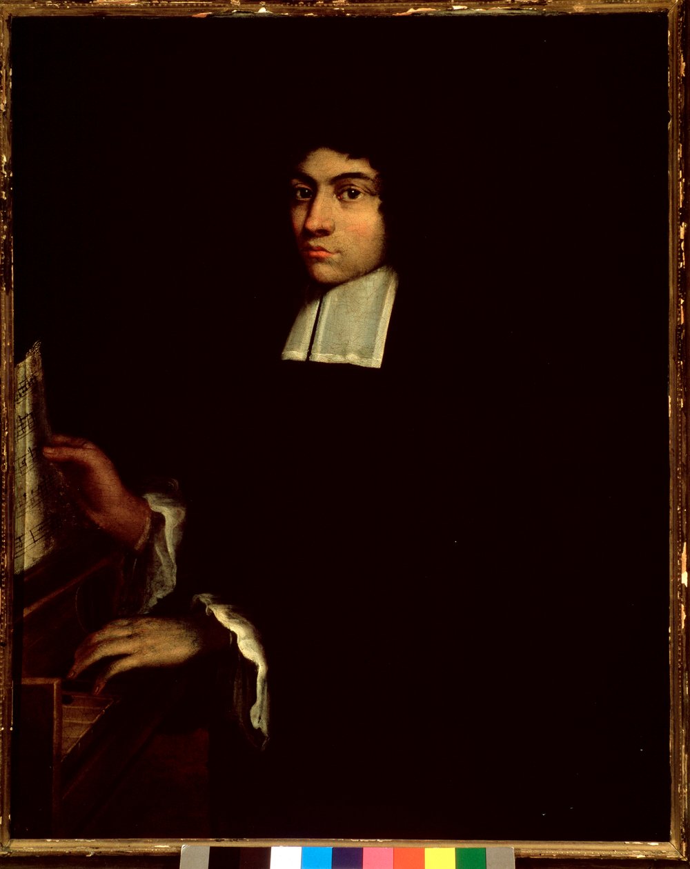 Portræt af Pietro degli Antoni (ca 1648-1720) italiensk komponist Anonym maleri. Bologna Civic Bibliografisk museum fra det 18. århundrede af Unknown artist