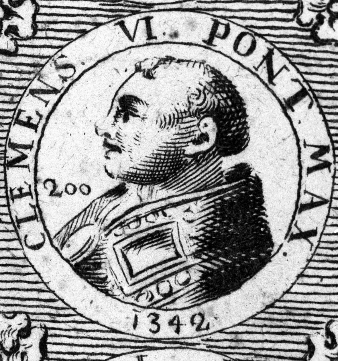 Portræt af pave Clemens VI (1342-1352). af Unknown artist