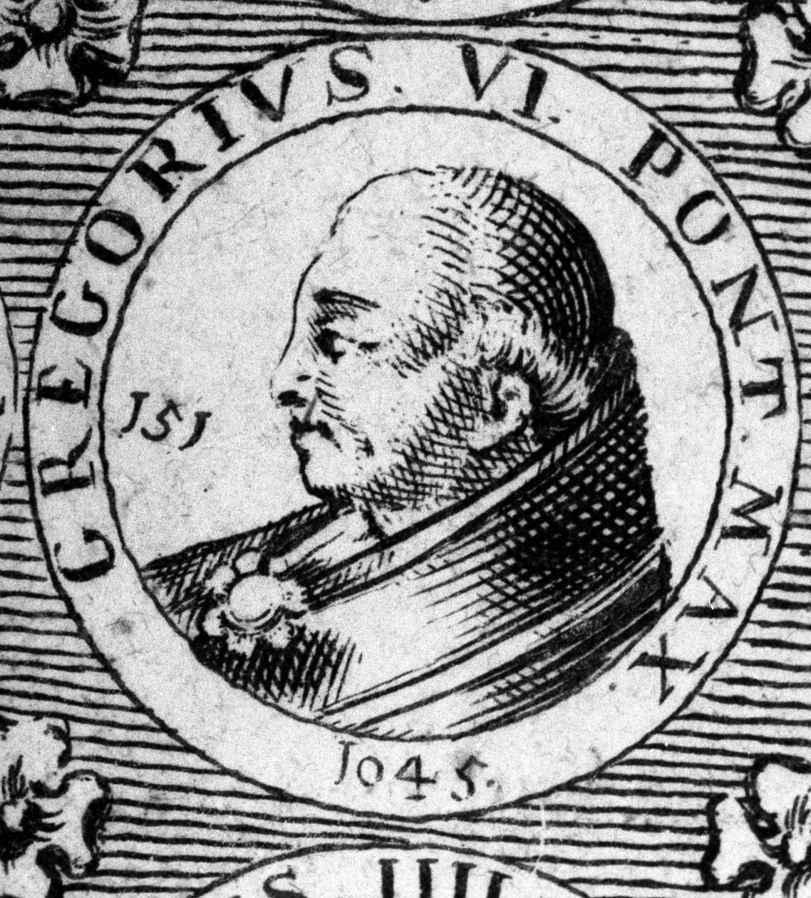 Portræt af pave Gregoire VI (død 1048). af Unknown artist