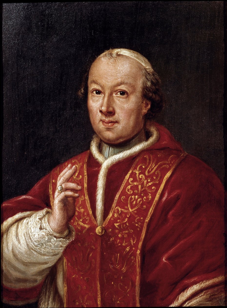 Portræt af pave Pius (Pio eller Pius) VI (1717-1799) Anonymt maleri. 1700-tallets Rom, Museo del Risorgimento af Unknown artist