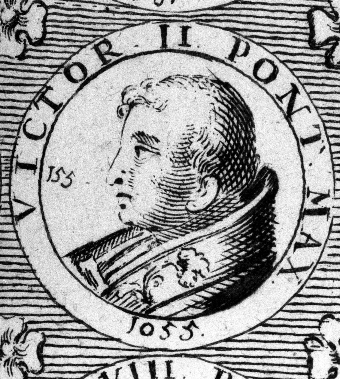 Portræt af pave Victor II (eller Victor 2 død 1057). af Unknown artist