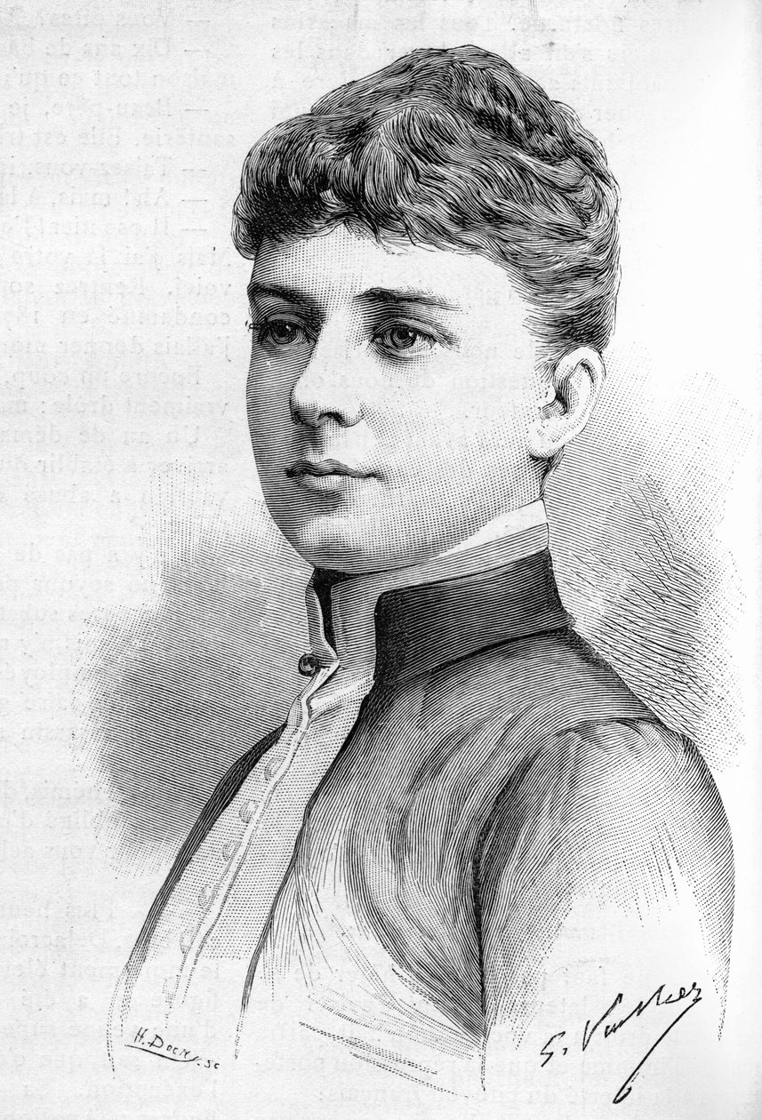 Portræt af prinsesse Ebba Munck, hustru til prins Oscar II af Sverige i 1888. af Unknown artist