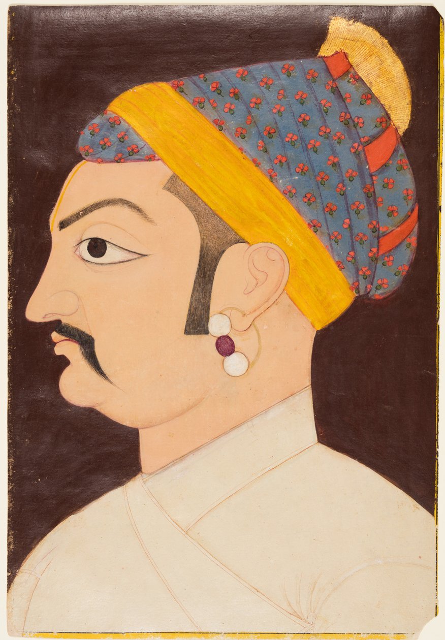 Portræt af Rao Shiv Singh Chandrawat af Unknown artist