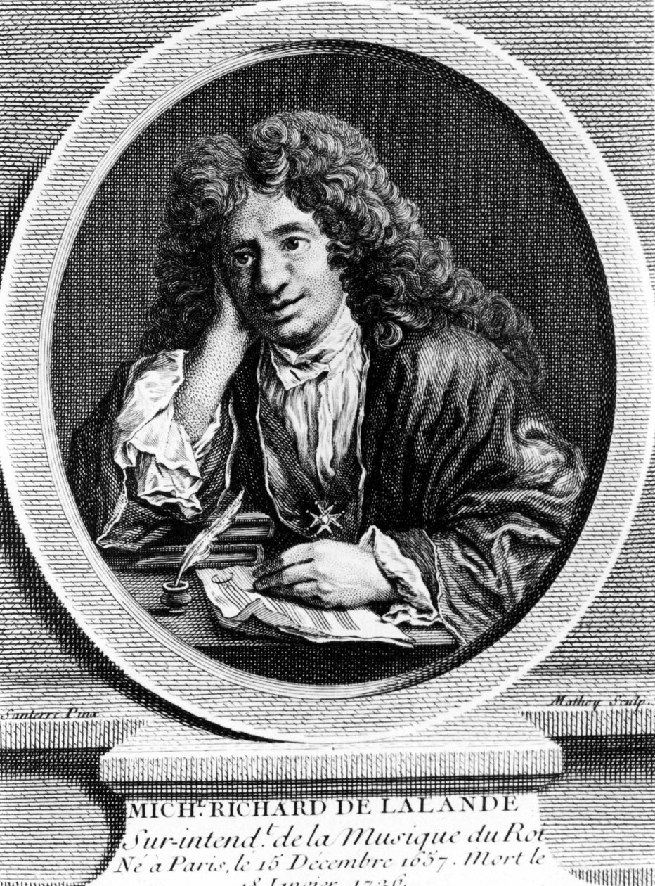 Portræt af Richard Delalande, superintendent for Kongens Musik; b. 15. december 1657 i Paris; d. 18. januar 1726. af Unknown artist