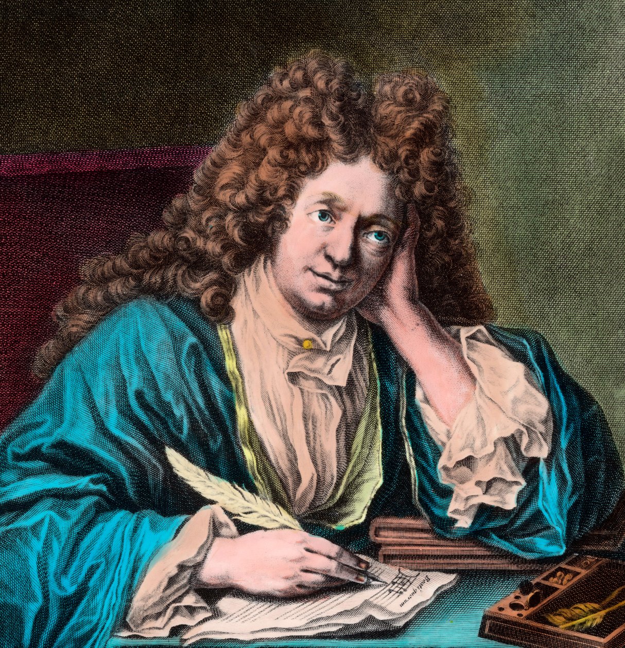 Portræt af Richard Delalande, superintendent for Kongens Musik, i Paris af Unknown artist