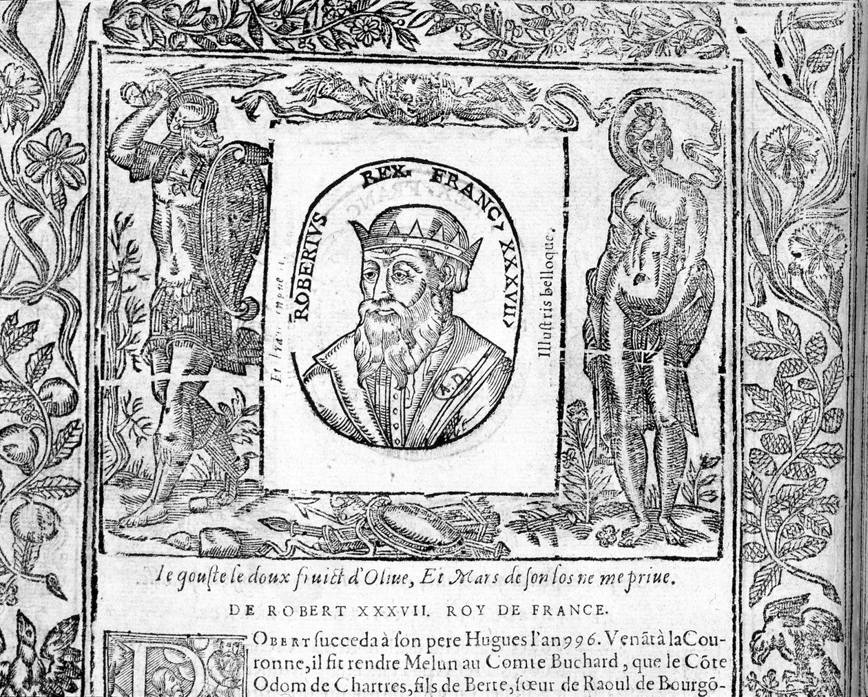 Portræt af Robert Le Pieux, konge af Frankrig fra 996 til 1031. af Unknown artist