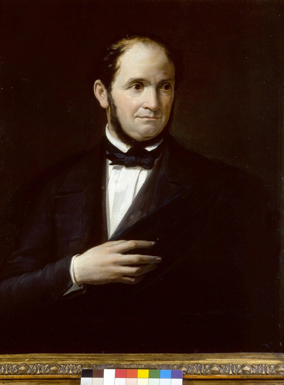 Portræt af Saverio Mercadante (1795-1870), italiensk komponist, anonymt maleri. Teatermuseet La Scala, Milano af Unknown artist