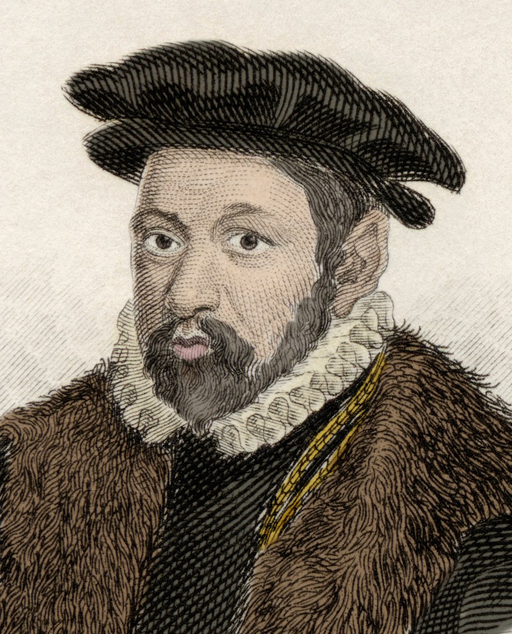 Portræt af Sir Nicholas Bacon (1510-1579), engelsk politiker og advokat. af Unknown artist