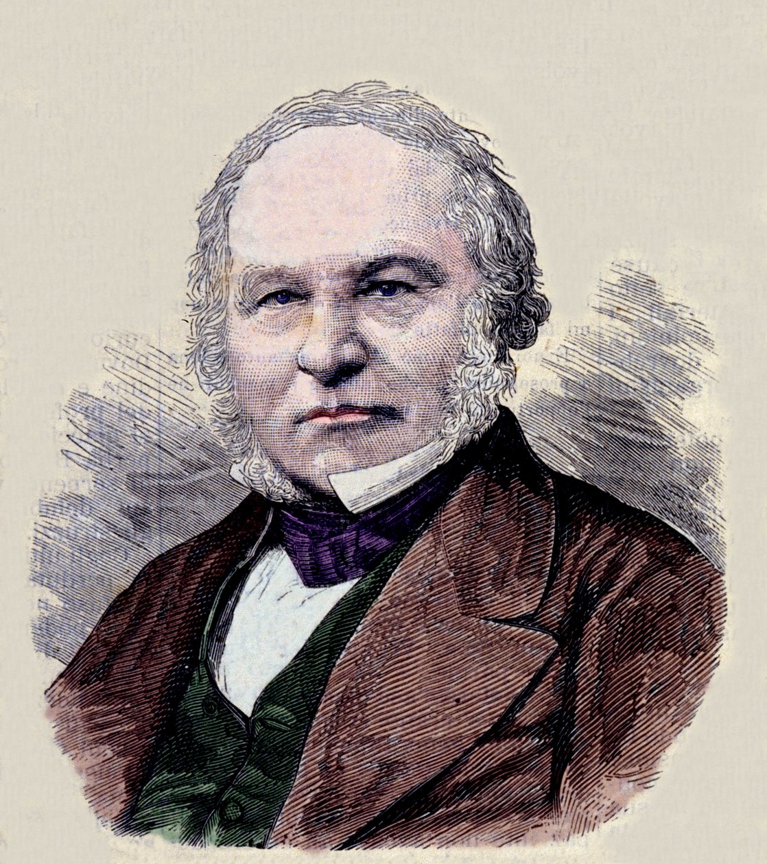 Portræt af Sir Rowland Hill (1795-1879) opfinder af postfrimærket. af Unknown artist