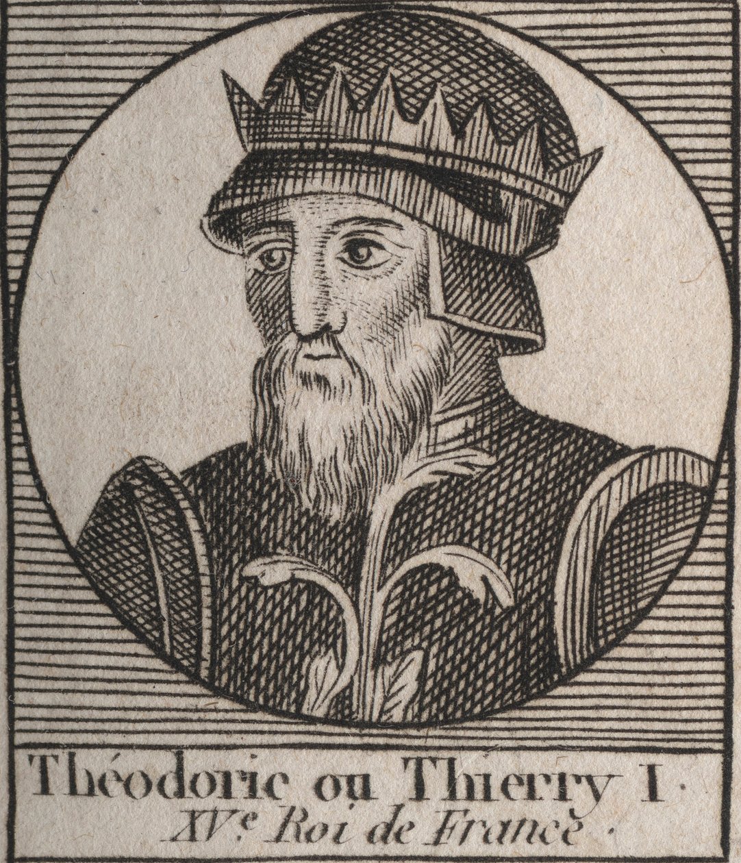 Portrait of Thierry IIIdani af Unknown artist