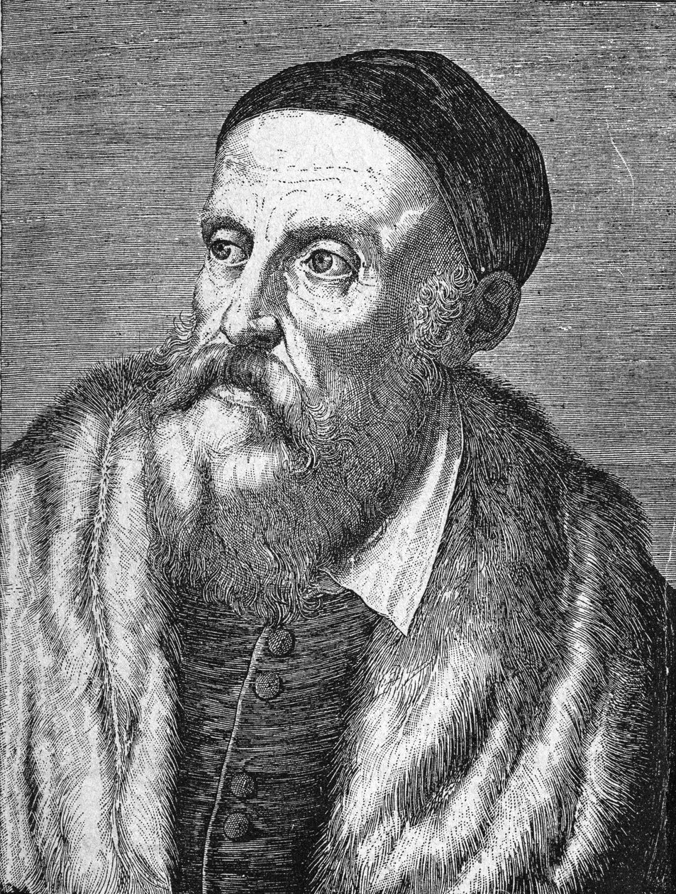 Portræt af Tiziano Vecellio (Tizianen) (1490 - 1576) af Unknown artist