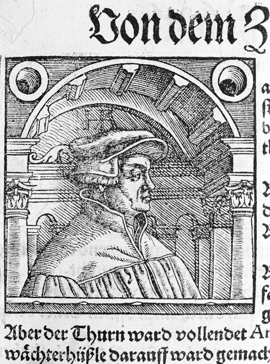 Portræt af Ulrich Zwingli (1484 - 1531), schweizisk religiøs reformator. af Unknown artist