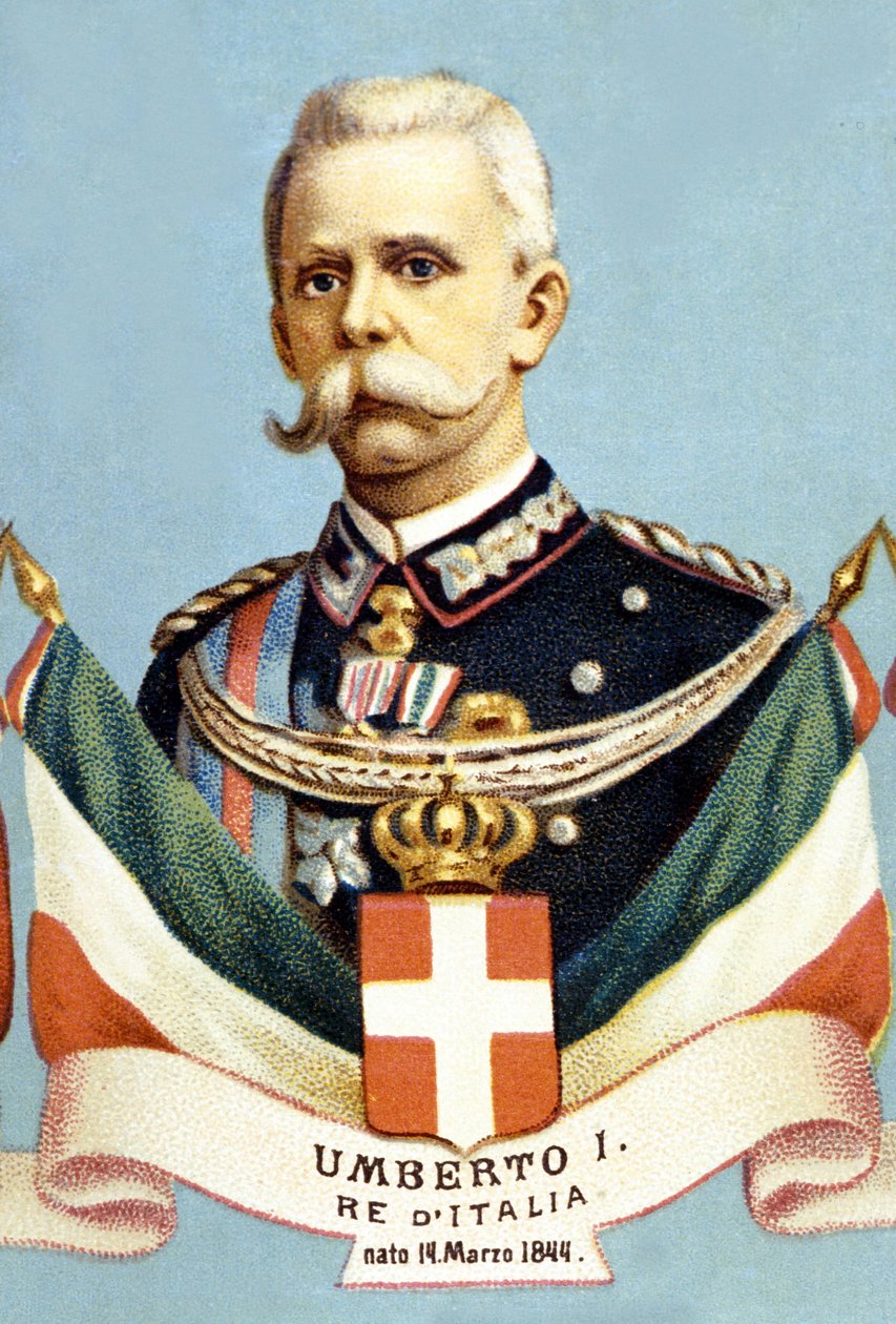 Portræt af Umberto 1. konge af Italien (Humbert I af Unknown artist