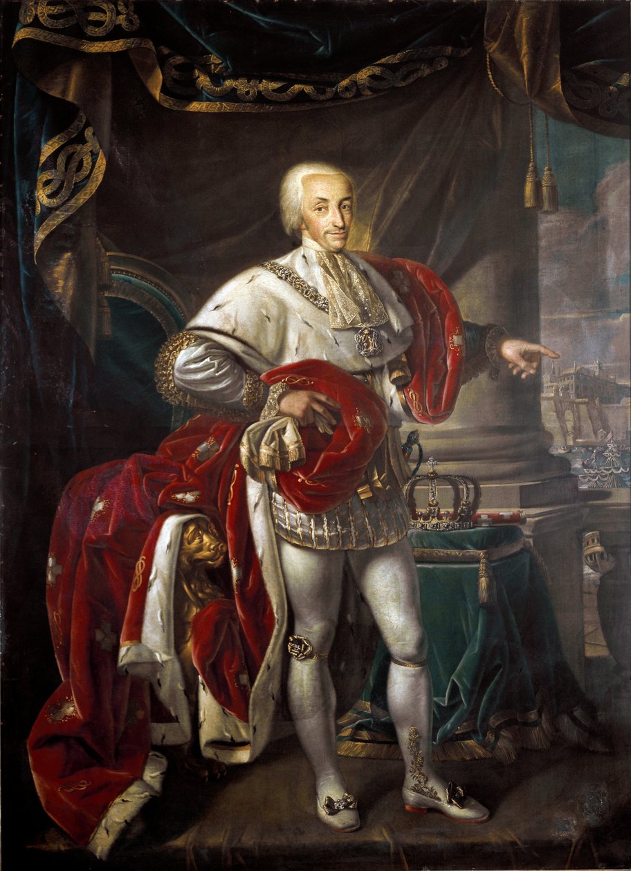 Portræt af Victor Emmanuel I, konge af Sardinien (olie på lærred) af Unknown artist