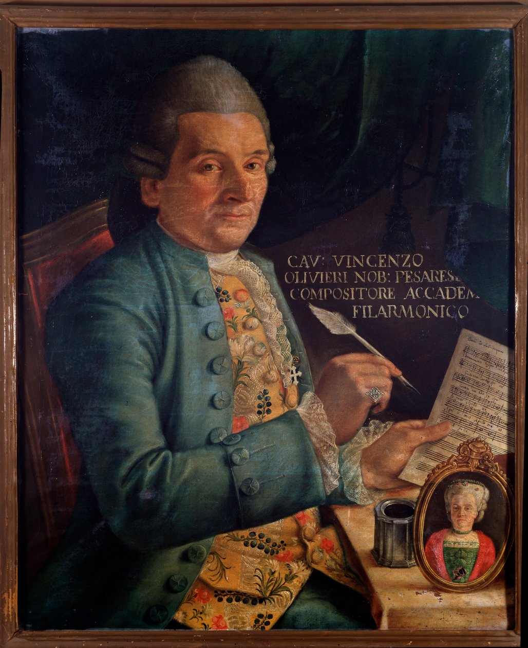 Portræt af Vincenzo Olivieri, italiensk komponist (maleri af Unknown artist