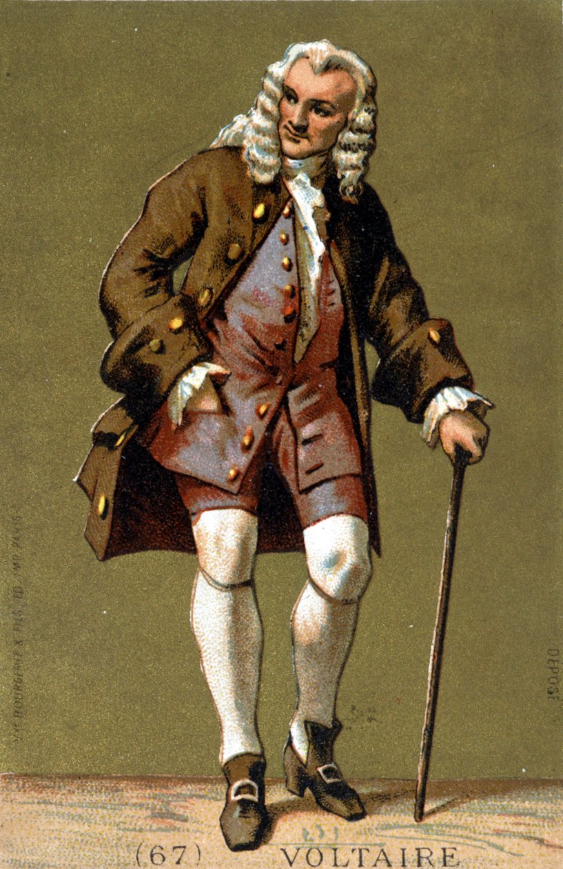 Portræt af Voltaire til fods af Unknown artist