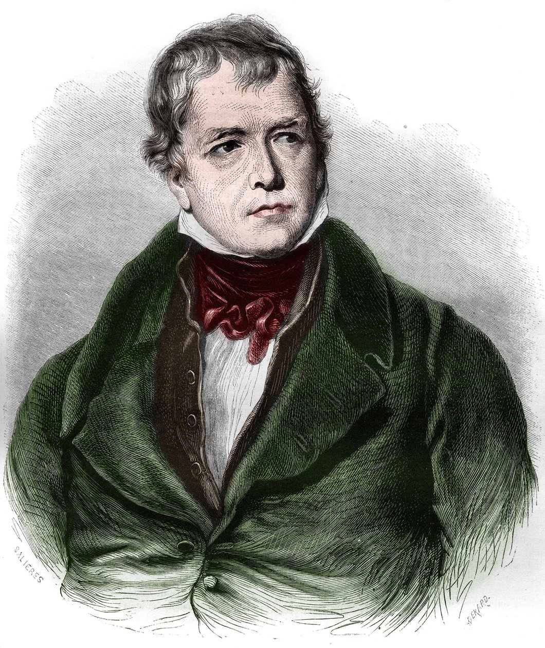Portræt af Walter Scott (1771-1832), skotsk digter og romanforfatter. af Unknown artist