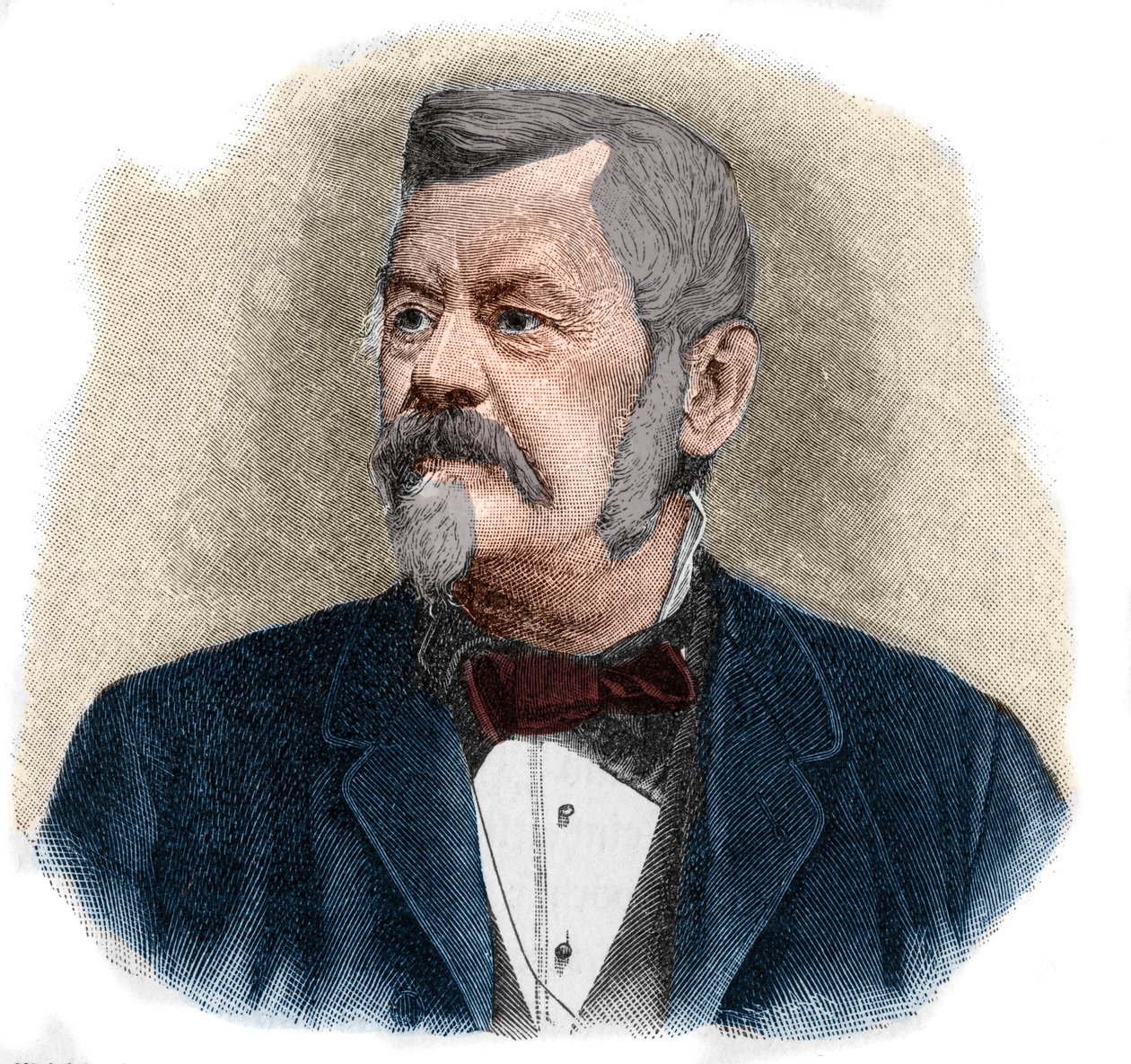 Portræt af Wilhelm Jordan (1842-1899) tysk geodesist. af Unknown artist