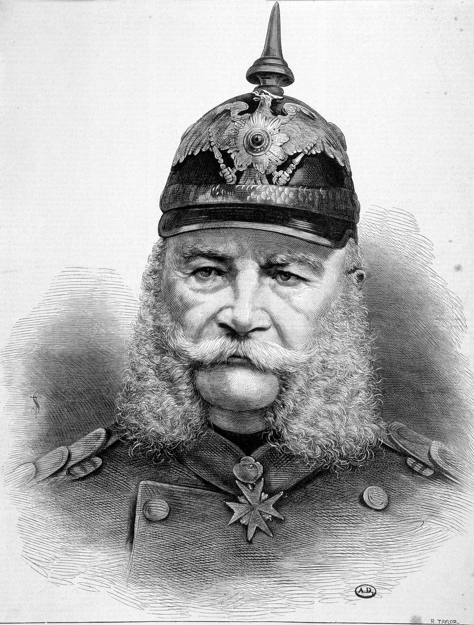 Portræt af William Friederich Ludwig 1., konge af Preussen og kejser af Tyskland (1797-1888). af Unknown artist