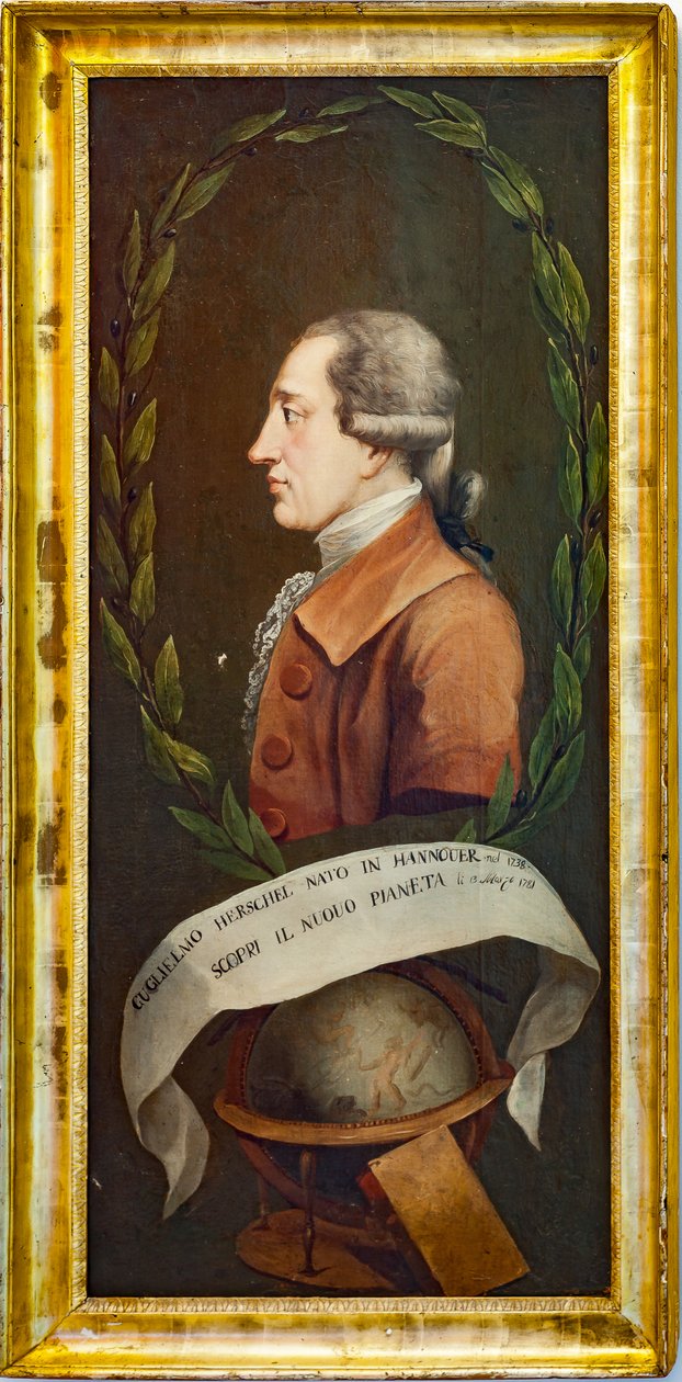 Portræt af William Herschel, Det Astronomiske Observatorium "Giuseppe Piazzi", Pisana Tower af Unknown artist