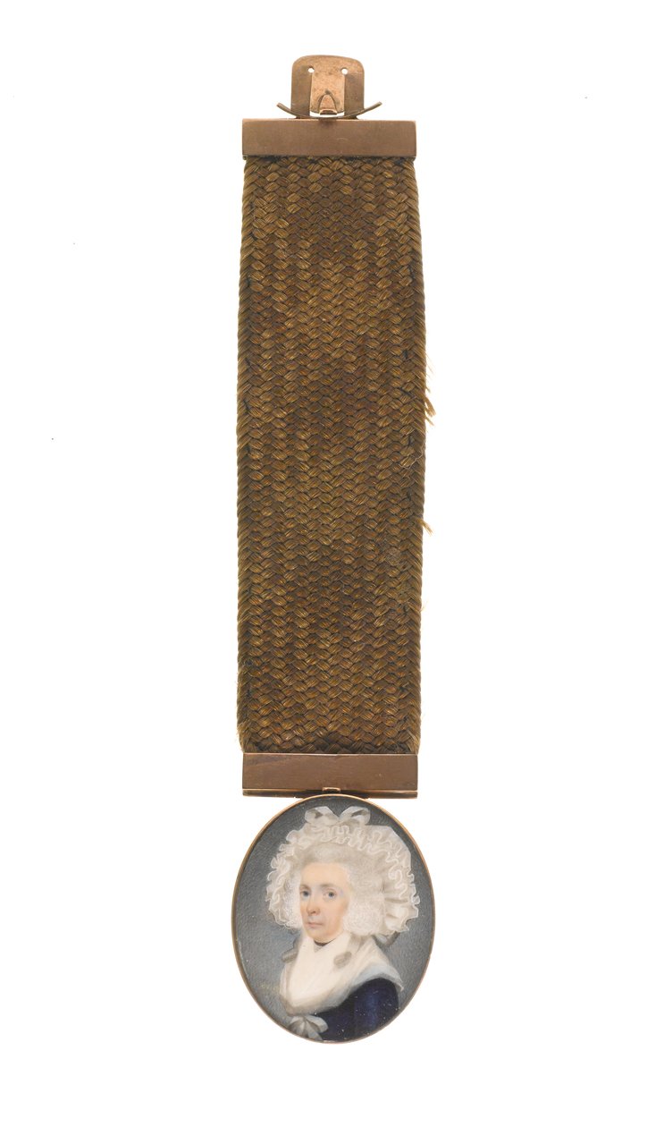 Portræt af en kvinde, menes at være af Susannah Eveleigh, hustru til William Eveleigh af Unknown artist