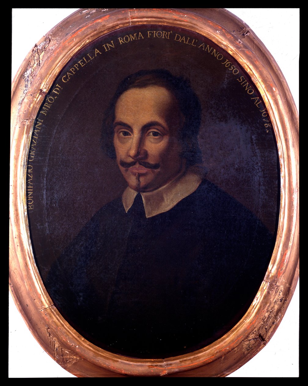 Portræt af den italienske komponist Bonifazio Graziani (1604 / 1605-1664) Anonymt maleri. 1700-tallet. Bologna, Civic Museum Bibliografisk Museum af Unknown artist