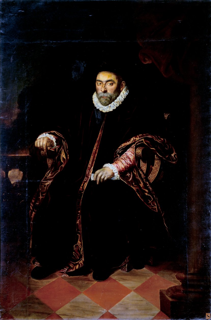 Portræt af genernes doge Prospero Centurione Fattinanti (ca. 1510-1581) Anonymt maleri 1500-tallet søn. 206x136 cm Chiavari, Palazzo Rocca, Torriglia samling af Unknown artist