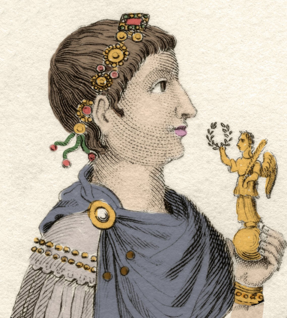Portræt af den østromerske kejser Flavius Arcadius (377-408) af Unknown artist