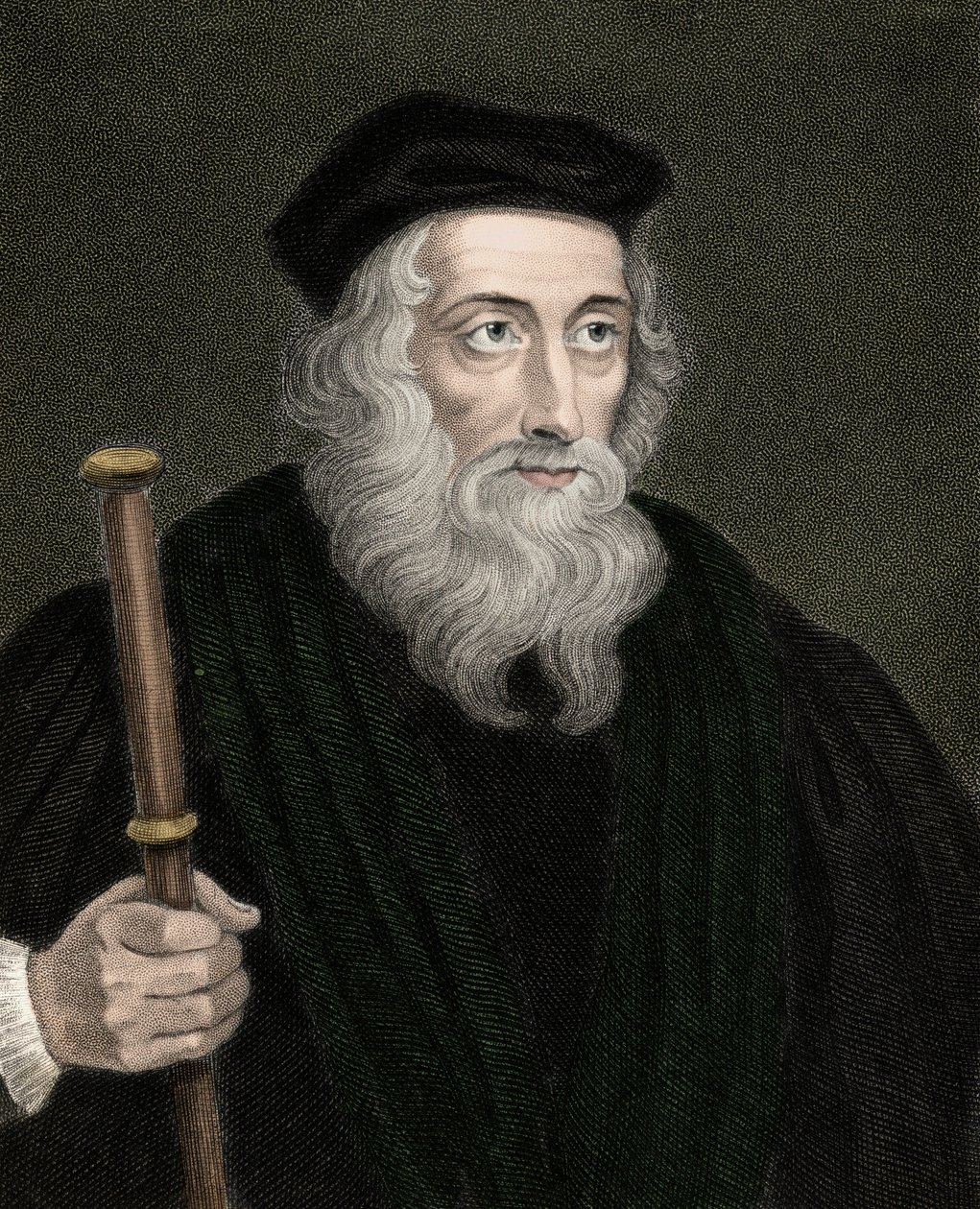 Portræt af den engelske teolog og reformator John Wycliffe (eller Wycliffe eller Wycliffe af Unknown artist
