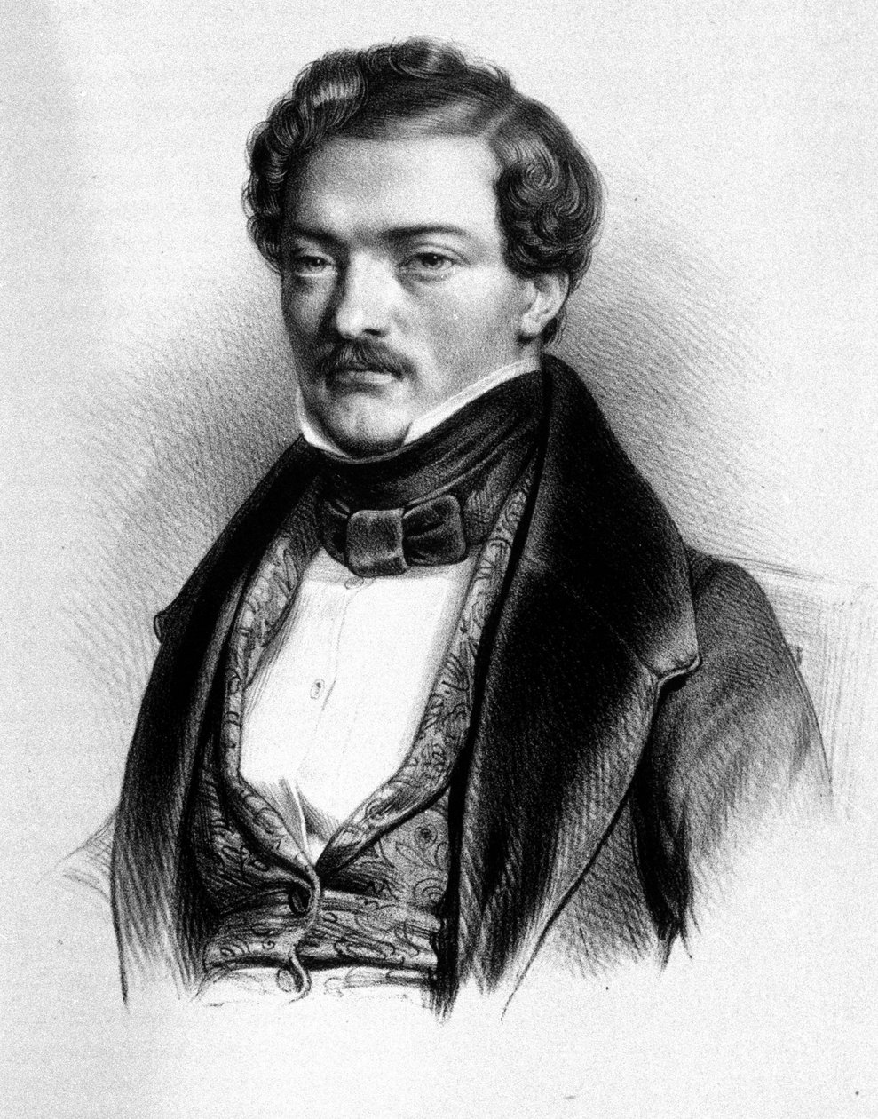 Portræt af den franske tenor Gilbert-Louis Duprez (1806 - 1896). af Unknown artist