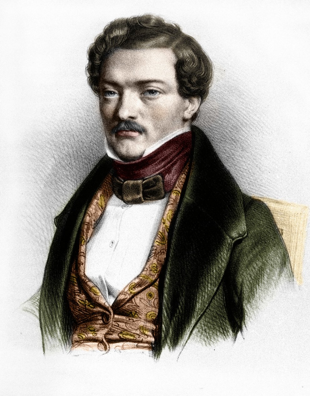 Portræt af den franske tenor Gilbert-Louis Duprez af Unknown artist