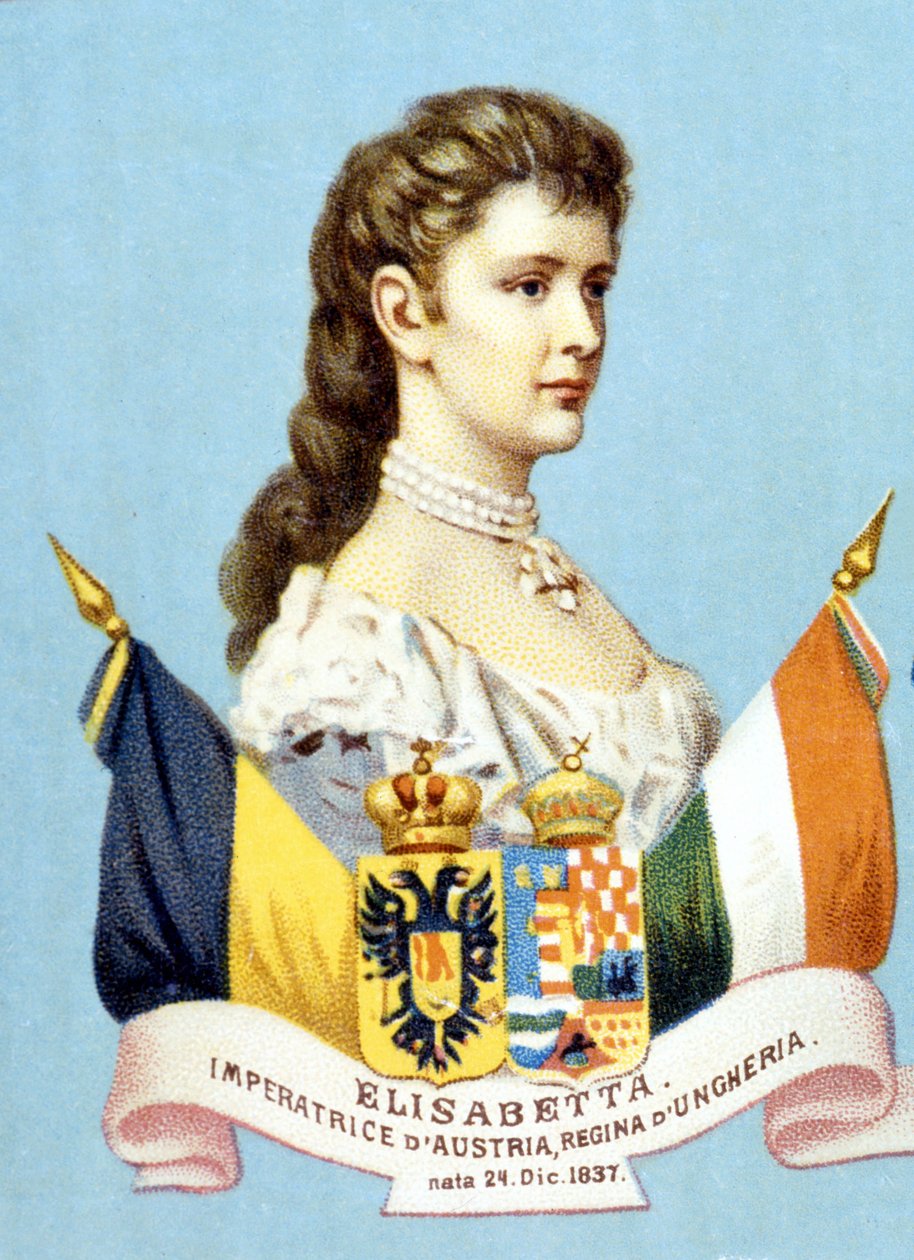 Portræt af kejserinde Elisabeth af Østrig (Sissi) (1837 - 1898) af Unknown artist