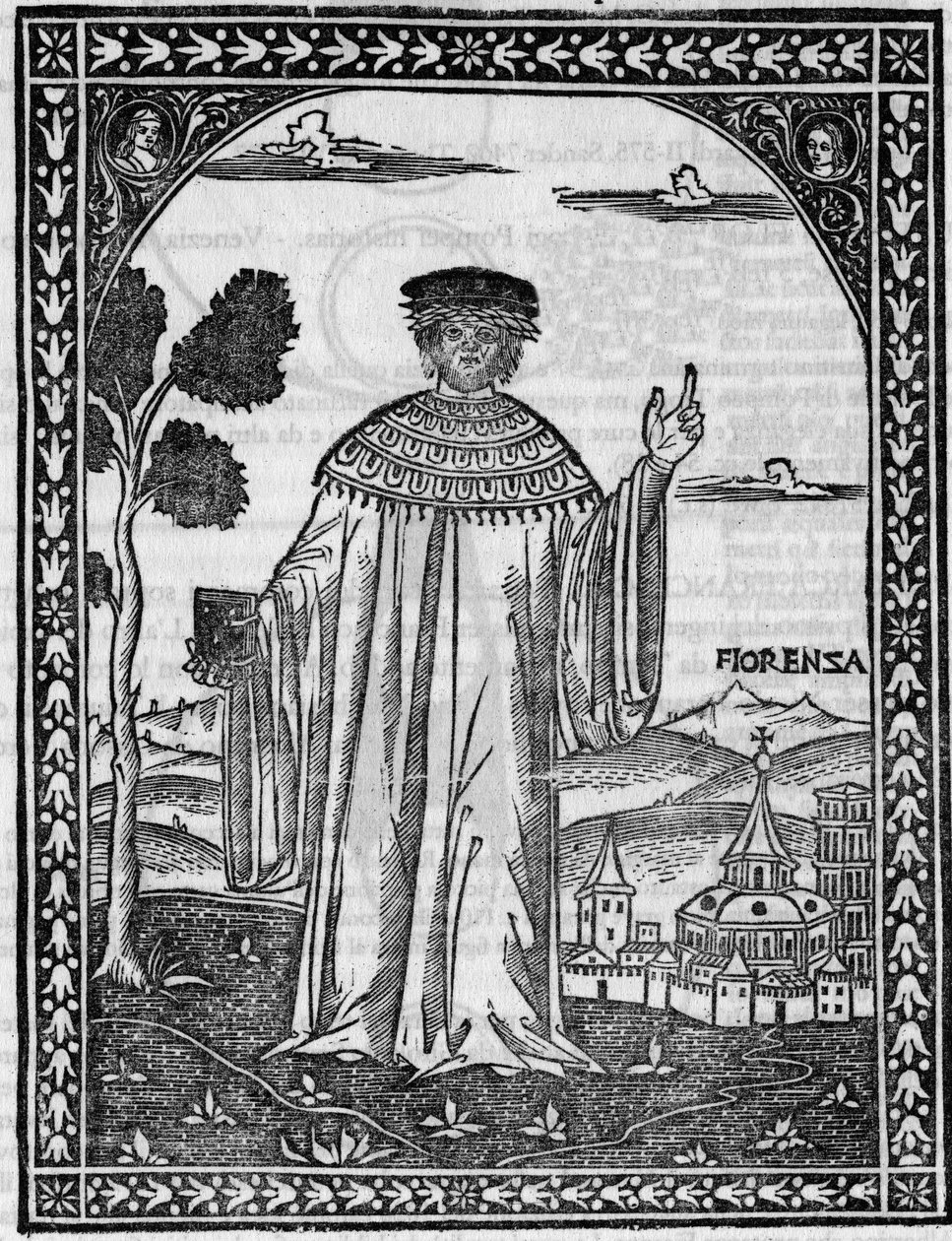 Portræt af den italienske digter Francesco Petrarca (Petrarque af Unknown artist