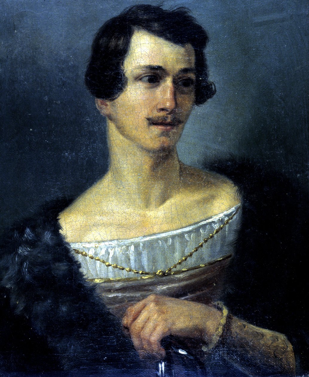 Portræt af den italienske tenor Domenico Donzelli (1790 - 1873) i "La Norma" "af Vincenzo Bellini (1801 - 1835). Anonymt maleri, Museo della Scala, Milano. af Unknown artist
