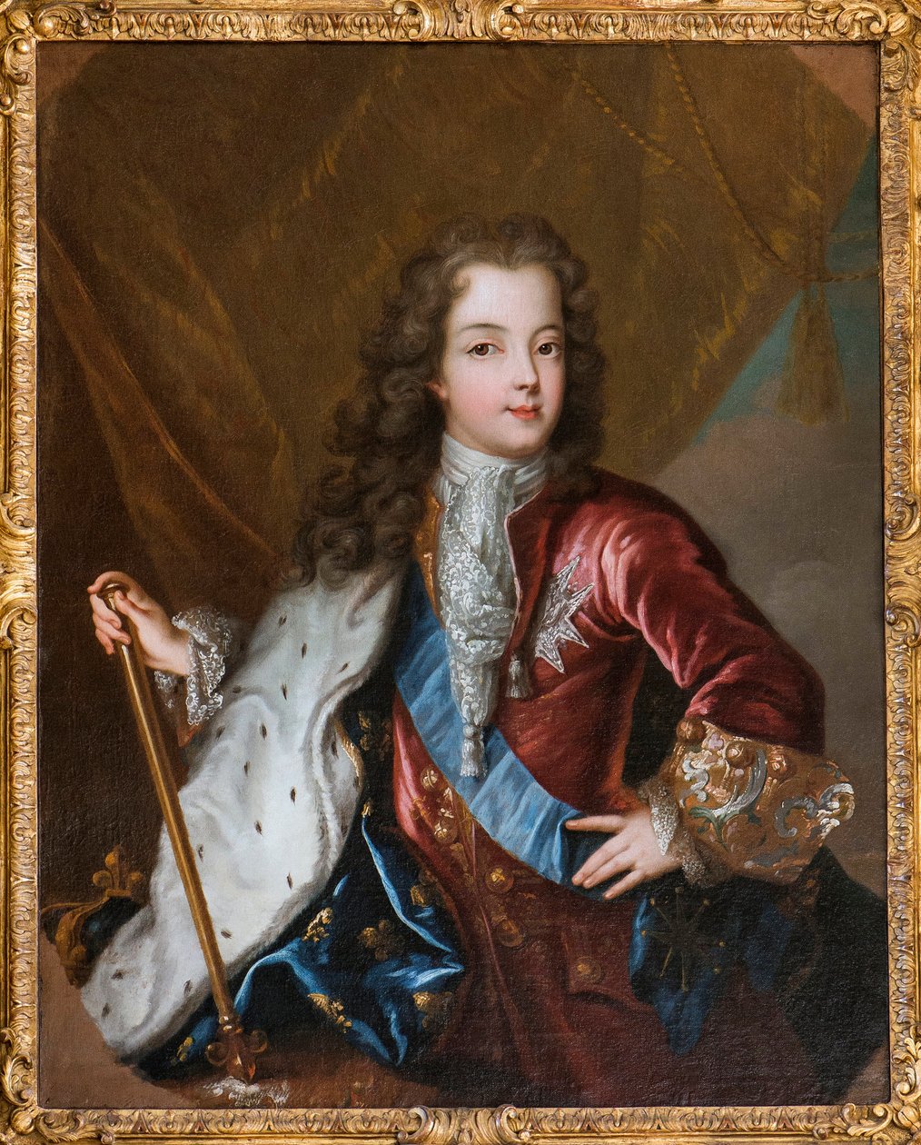 Portræt af kongen af Frankrig Louis XV - olie på anonymt lærred fra det 18. århundrede - Musee de Sceaux af Unknown artist
