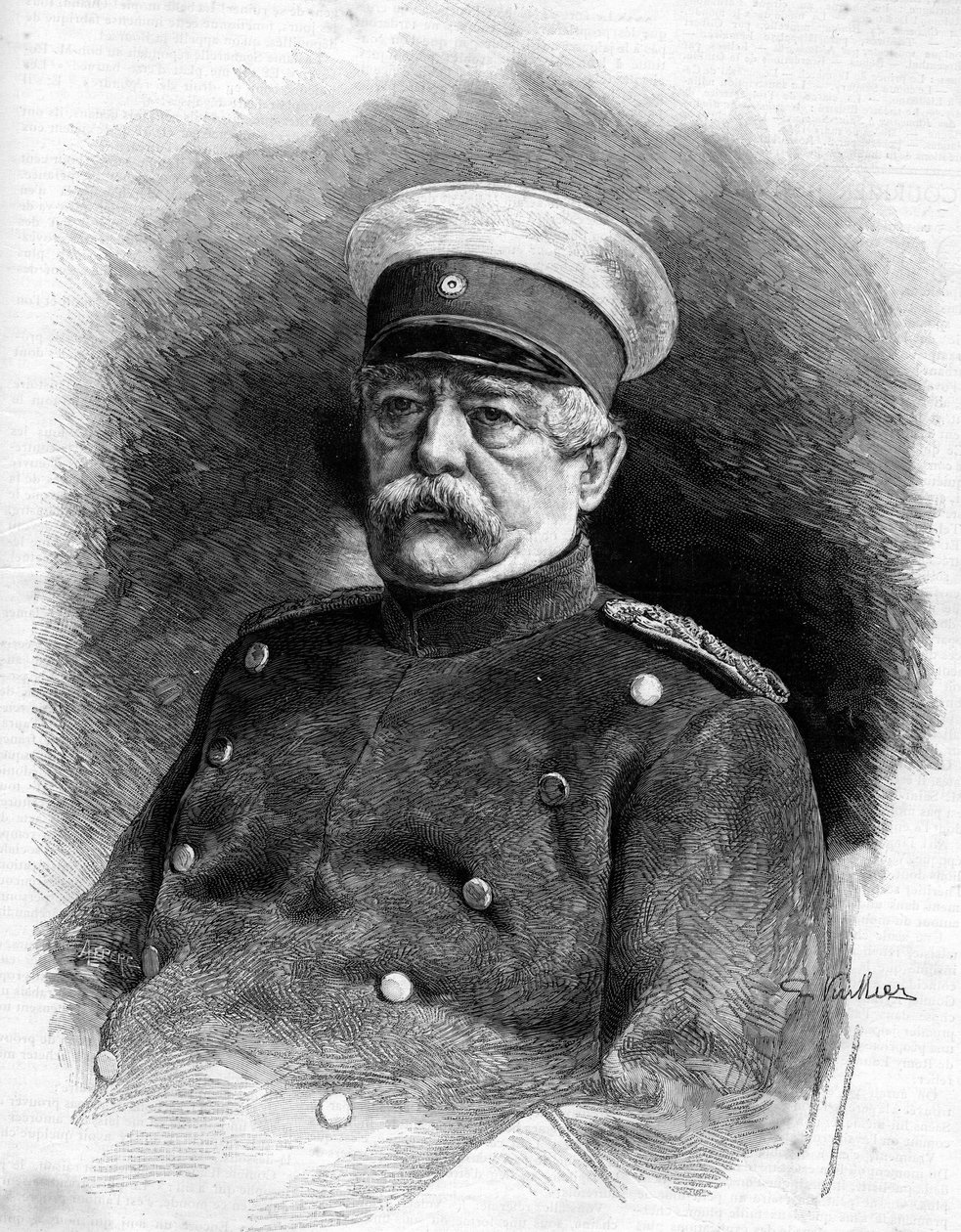 Portræt af prinsen af Bismarck (1815 - 1898). af Unknown artist