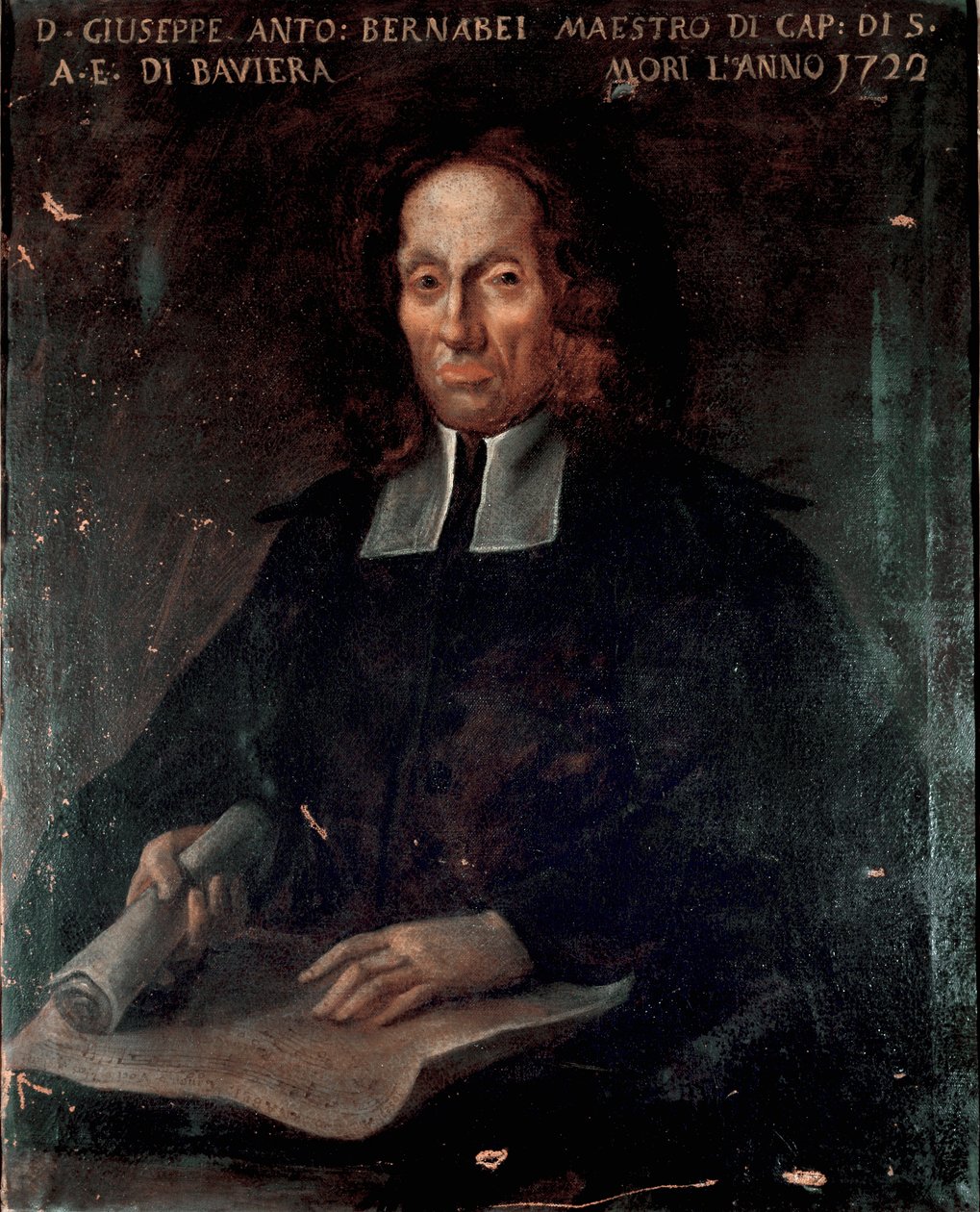 Portræt af komponisten Giuseppe Antonio Bernabei (1649-1732) Anonymt maleri. 1700-tallets Bologna, Civic Musical Bibliographic Museum - Portræt af komponisten Giuseppe Antonio Bernabei (1649-1732). Anonymt maleri 1700-tallet. Civic Museum Bib af Unknown artist