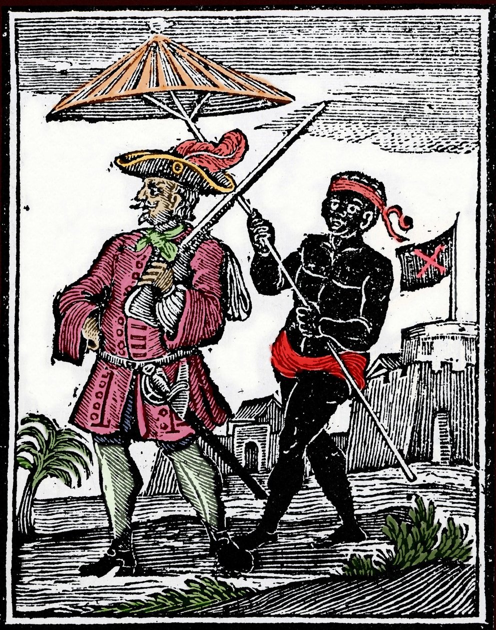 Portræt af piraten Henry Every (gravering) af Unknown artist