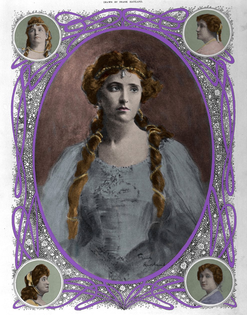 Portræt af sangerinden Nellie (Nelly) Melba (1861-1931) Sent i det 19. århundrede af Unknown artist