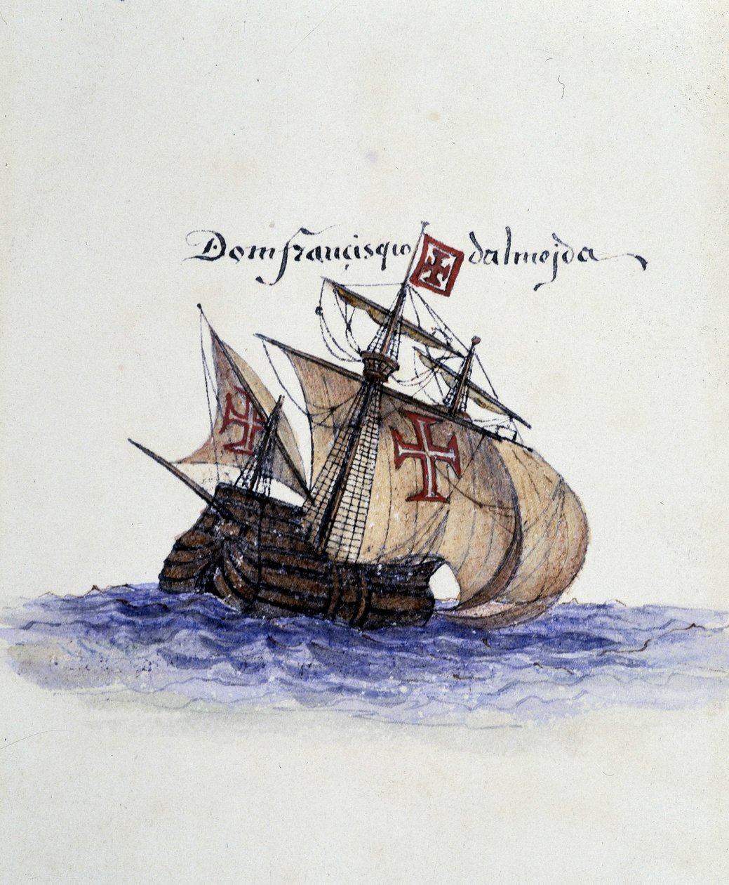 Portugisisk karavel af Unknown artist