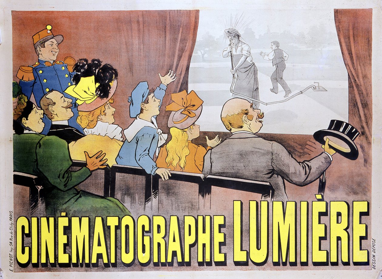 Plakat for brødrenes filmfotograf Lys til filmen "The watered sprinkler", slutningen af 1800-tallet af Unknown artist