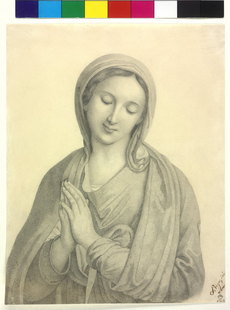 Bedende madonna af Unknown artist
