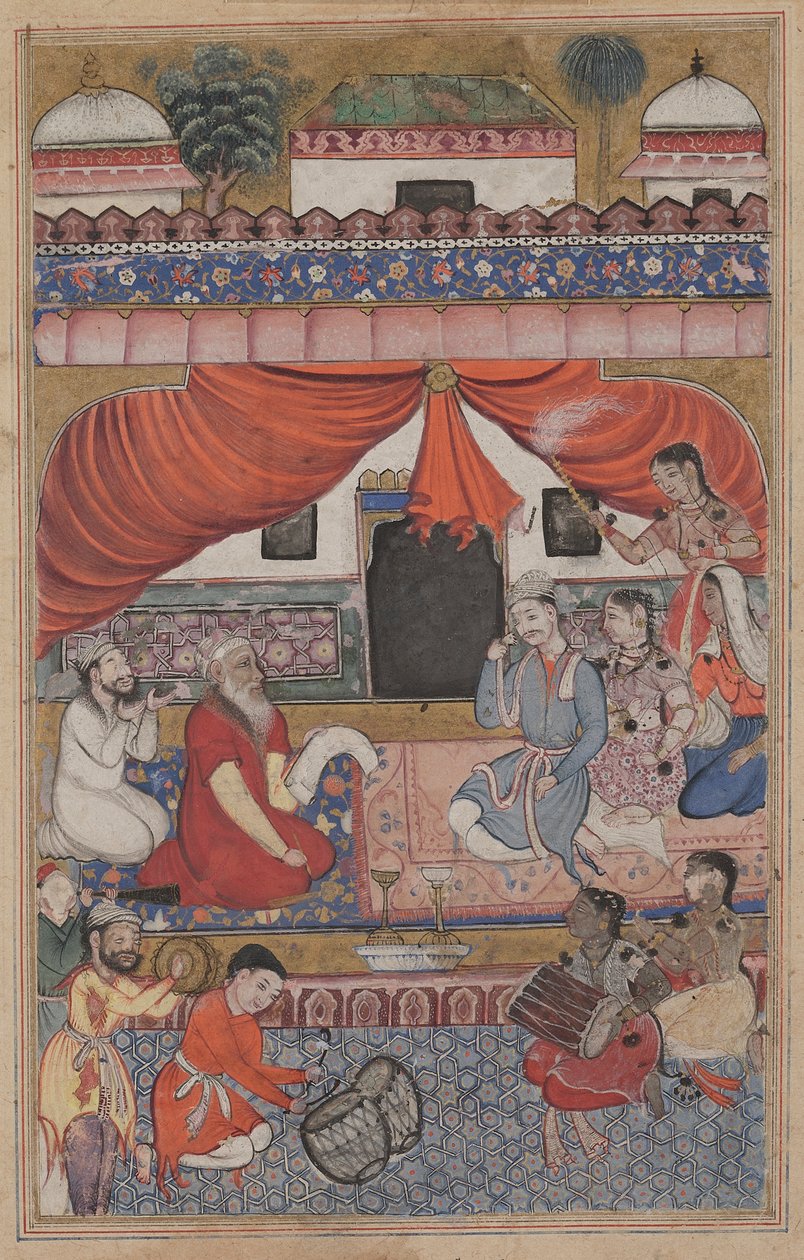 Forberedelse til Mahmudas ægteskab med den unge vesir, fra en Tuti-nama (Fortællinger om en papegøje): Treogtredive nat af Unknown artist