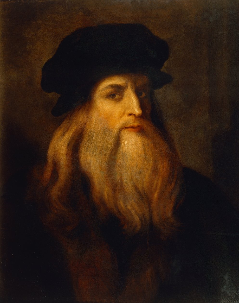 Formodet selvportræt af Leonardo da Vinci (1452-1519), en ukendt kunstner af Unknown artist