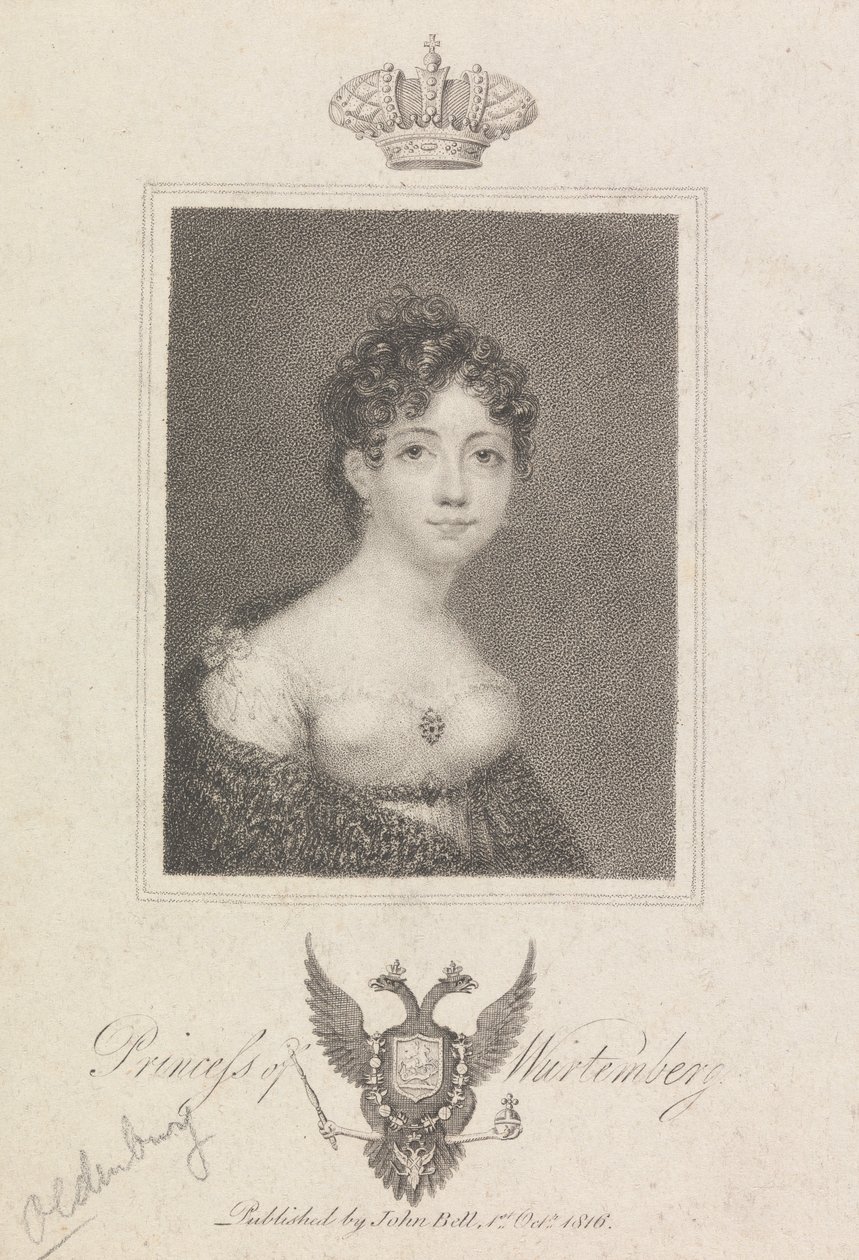 Prinsesse af Würtemberg af Unknown artist