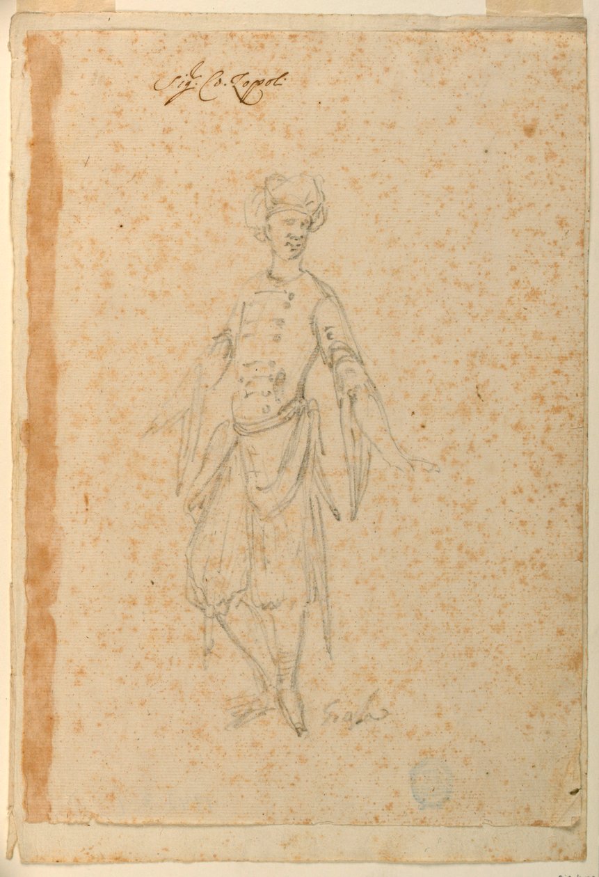 Projekt for et balletkostume af en orientalsk nar af Unknown artist
