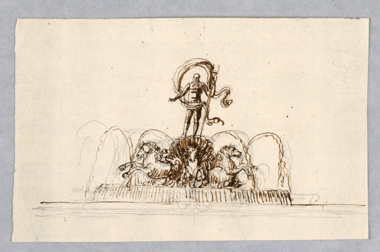 Projekt til et springvand af Unknown artist