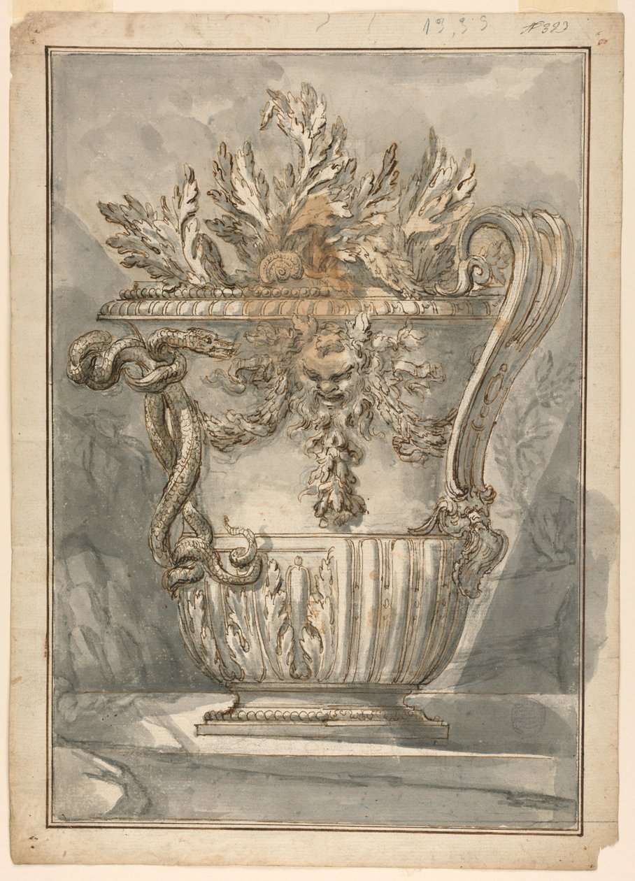 Projekt til en vase af Unknown artist